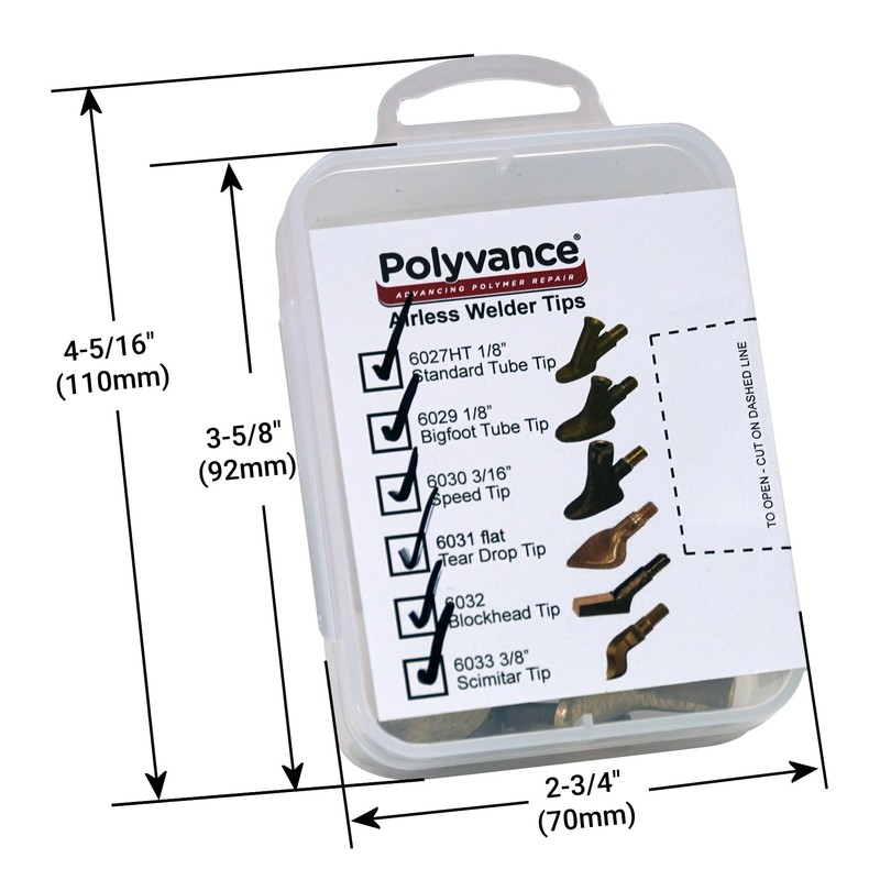 Airless Plastic Welder Welding Tip Assortment