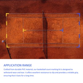M METERXITY Court Line Marker Set, Pickleball Court Marking Kit for Court Throw Down for Tennis Training