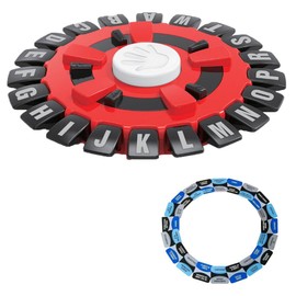 Think Word Game,Letter Game with 36 Cards, 2-8 Players Fast-Paced Family Board Game Fun Word Puzzle Game. (red)