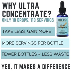 Good State | Liquid Ionic Manganese | Dietary Supplement | Great Bone Health | 100 Servings