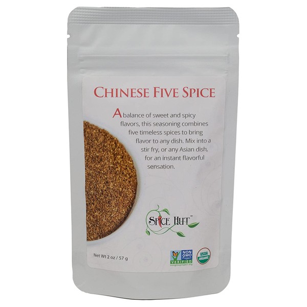 Organic Chinese Five Spice Blend (5 Spice) Seasoning, for Asian Cuisine & Stir Fry, 2 Oz, The Spice Hut