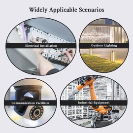 Xpieoyrm Junction Box IP68 Junction Box Waterproof Cable Connector, 4-Way Junction Box Outdoor, Electric Outdoor Distribution Box, Earth Cable Terminal Box Connection Box for 4 mm - 14 mm Cable