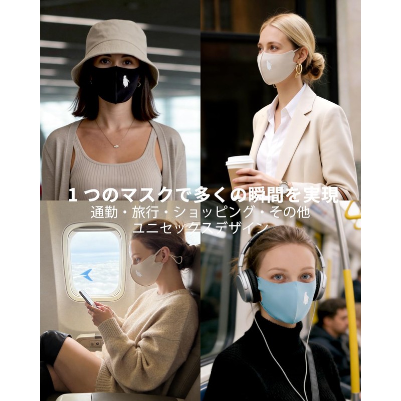 BBN 3-Pack Washable Cloth Mask: UV Protection, Windproof, Breathable Lightweight