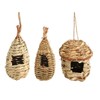 3Pcs Hummingbird House Small Grass Hanging Hand Woven Hummingbird House