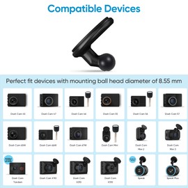 2‑Pack Adhesive Mount Upgraded Version, Low‑Profile Design for Garmin Dash Cam Mini 2, Mini 3, 45, 46, 47, 55, 56, 57, 65W, 66W, 67W, X110, X210, X310, Tandem, Speak Series