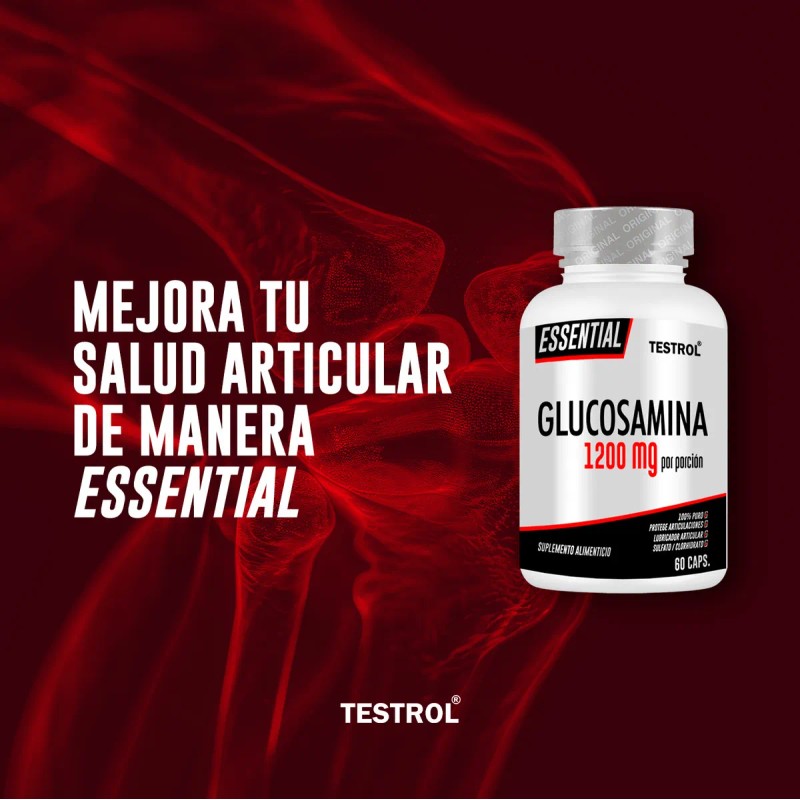 Glucosamina 1200 Mg | Testrol Essential | 60 Cápsulas