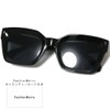 [FashionBerry] ブラック×スモーク サングラス 度なしメガネ ファッションメガネ 色付き おしゃれ眼鏡 めがね 眼鏡 メンズ