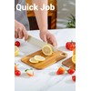 2 Pcs Berkvee Small Teak Wood Cutting Board for Kitchen–
