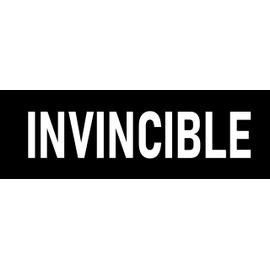 Invincible Sticker Large 3x9 Fun Unbeatable Champion Sticker