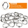 Sieqioor 100 Pack 1/2 Inch(17.5mm) PEX Cinch Clamps, Stainless Steel