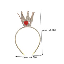 SAFIGLE Adorable Crown Hair Hoop for Lightweight Comfortable Headband for Birthday Parties Cosplay Themed Events Hair Accessories