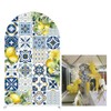 Aerdce Mediterranean Lemon Arch Backdrop Cover Double-Sided Patchwork Tile Positano