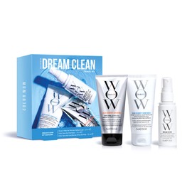 COLOR WOW Dream Clean Travel Kit; Color Security Shampoo 75ml, Color Security Conditioner Normal to Fine hair types 75ml, Dream Filter Pre-Shampoo Mineral Remover 50ml