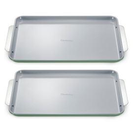 Caraway Non-Stick Ceramic Large Baking Sheet Sheet - Naturally Slick Ceramic Coating - Non-Toxic, PTFE & PFOA Free - Perfect for Baking, Roasting, and More - Large (18" x 13") - Gray