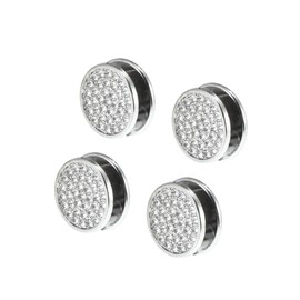 Hihaha 4pcs 22mm Bling Car Dashboard Hooks Storage Hooks Silver Tone Durable Material