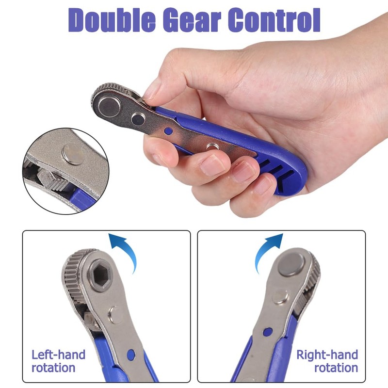 Right Angle Magnetic Screwdriver, Mini Ratchet Wrench with 20 Screwdriver