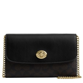 Coach Chain Crossbody, IM/Walnut/Black