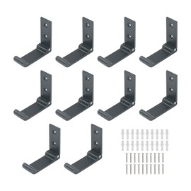 Pxyelec Folding Wall Mount Hanging Hooks Coat Hooks Collapsible Wall Hanger for Hanging Clothes Towel Headset Jacket Hat Bag,Pack of 10,Black