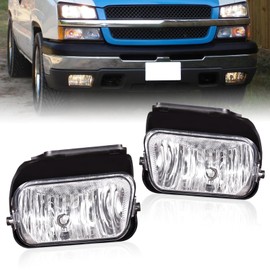 Boine Fog Lights Compatible With 2003 2004 2005 2006 2007 Chevy Silverado1500 2500 3500 Avalanche Fog Lamps 12V Halogen Bulbs Replaces 15190982 GM2592127