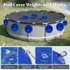 20 Pack Pool Cover Weights with Hooks, Leakproof PVC Pool