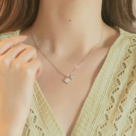 TseenYi Starfish Pendant Necklace Shell Pendant Necklace Crystal Star Shell Necklace Chain Jewellery for Women and Girls Gifts (Silver)