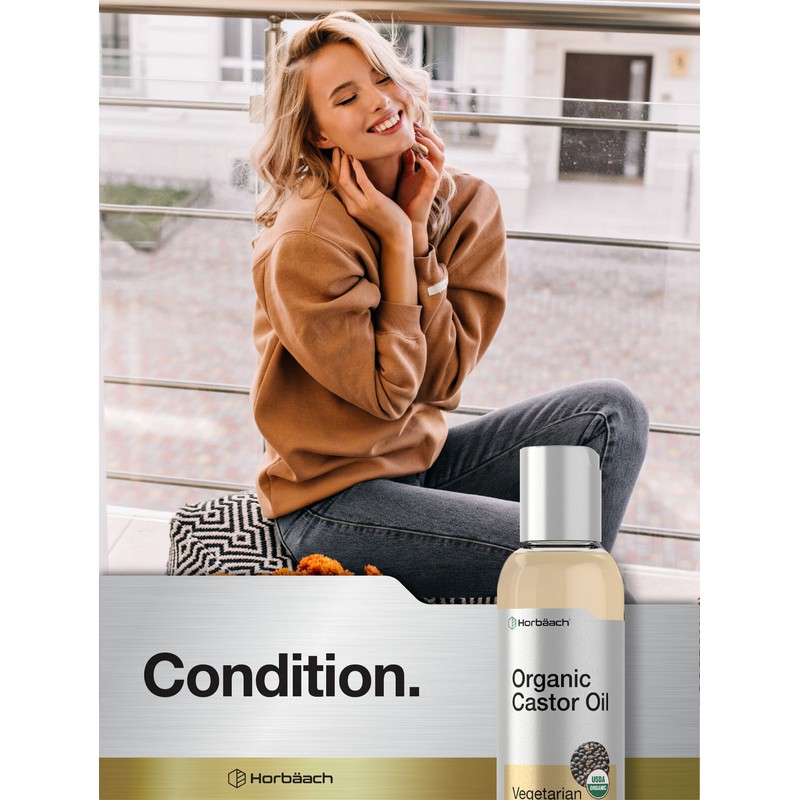 Organic Castor Oil | Cold Pressed & Hexane Free |