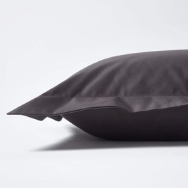 HOMESCAPES 1000 Thread Count Egyptian Cotton Grey Oxford Size Pillowcase