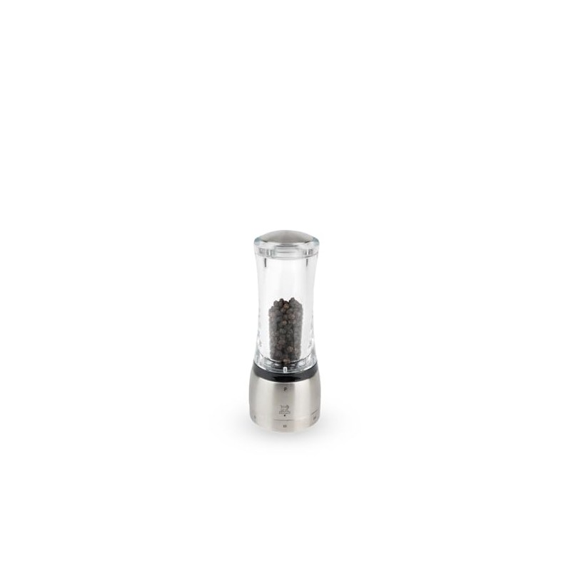 PEUGEOT 25427 Pepper Mill, Clear Acrylic, Coarseness, Capacity 1.1 oz