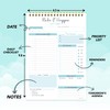 Decorably 52 Sheets Blue Undated Make It Happen Notepad -