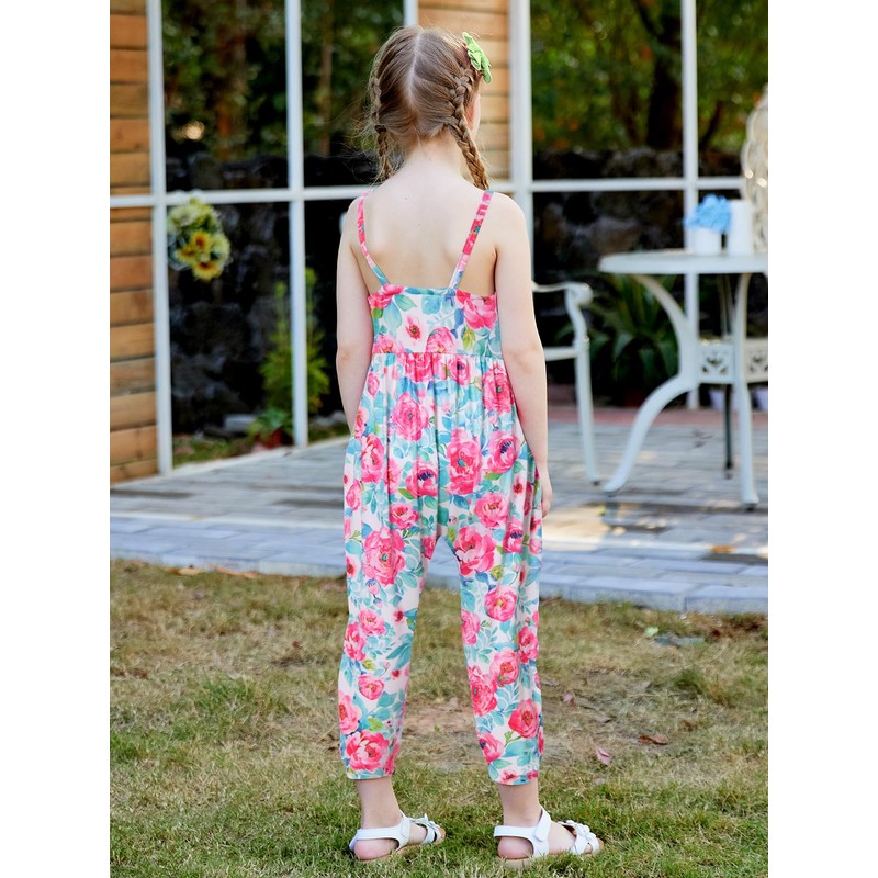 Yousie Girls Size 7 8 Jumpsuit Romper Spring Summer Outfit