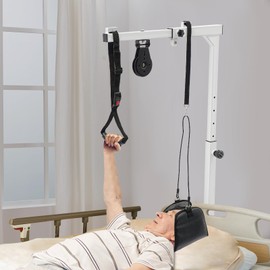 Trapeze Bar for Bed Mobility Aids, Hospital Stand Assist Lift for Elderly Standing Aid Helper (White)