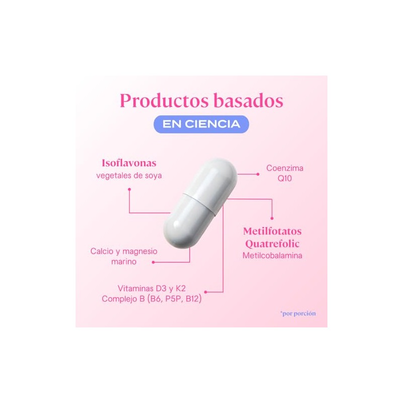 Fit Suplemento Menopausia Isoflavonas Cápsulas Coenzima Q10 Vitaminas Sabor Mujeres