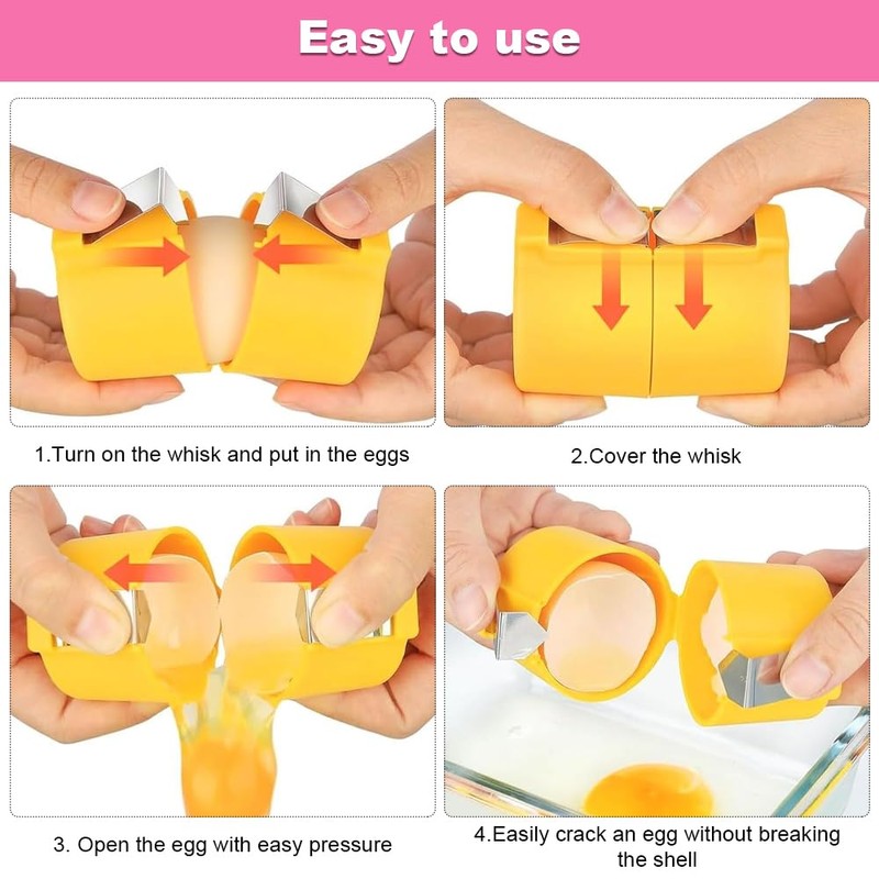 3PCS Egg Shell Opener, Egg Cracker Tool, Easy Egg Opener,