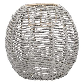 GANAZONO Wicker Lampshade Rope Ceiling Lampshade Light Cover Basket Woven Rope Design Ceiling Pendant Lamp Cover Chinese Style Lampshade for Home Store Decor Chandelier