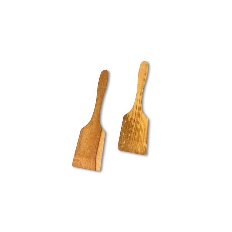 2 Pack Wooden Spatula Set for Cooking, Frying, Turner, Kitchen