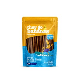 They Go Bananas Dog Treats |Grain Free Dental Fresh Chews | Banana & Mint Flavor, Irresistible & Healthy Dog Treats | (Large Breeds)