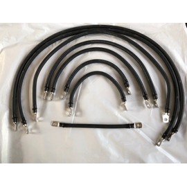 ECW&L Yamaha G29 Drive Golf Cart Battery Cable Kit 2AWG (Black)