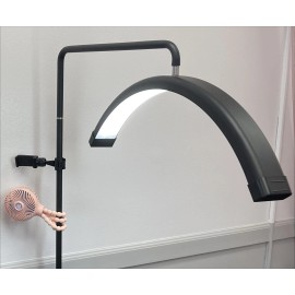 FOSOTO Half Moon Light Lampara Media Luna LED Lash Lamp Photography Ring Light with Stand for Eyelash Beauty Extension MakeupLamp Power(W): 45, Color: Round Black
