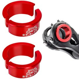 Pack of 4 Bicycle Handlebar Washers, 25.4-31.8 mm Bicycle Handlebar Adapter Washers, Aluminium Alloy, Bicycle Handlebar Shim Spacer, Handlebar Disc, Handlebar Stem Reducer for MTB, Road Bike