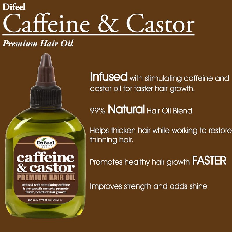 Difeel Caffeine & Castor Premium Hair Oil for Faster Hair