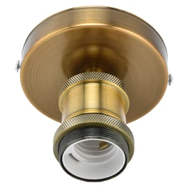 CHICIRIS Portalámparas Vintage, Portalámparas Colgante Retro, toma de luz, Portalámparas de Techo E26 E27 Vintage con Accesorios para Iluminación Industrial, Decorativa, Bricolaje (Pátina de Oro)