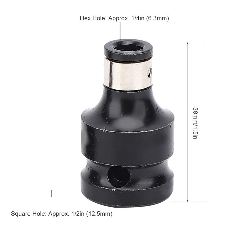 LiebeWH 2 x Socket Adapters 1/2 Inch Square Drive to