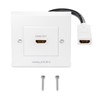 deleyCON HDMI Wall Socket 1x HDMI Port Flush-Mounted 3D Full