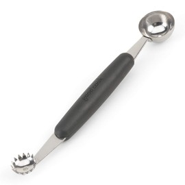 GoodCook Touch Stainless Steel 2-in-1 Melon Baller and Fruit and Veggie Corer Scoop, Silver/Black