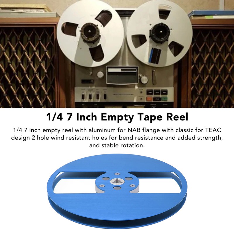 1/4 7 Inch Empty Tape Reel Aluminum Alloy 2 Holes