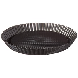 Zenker Pure Women's Fruit Tart Mould Diameter 28 cm Baking Mould Delicious Fruit Tart Tart Flan Tin (Colour: Black, Qty: 1