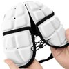 RUGGA White Rugby Scrum Cap with Black Border - SMALL