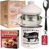 Ayerphalo Bacon Grease Container with Strainer - With Food-Grade Silicone