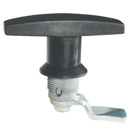 15/16 Grip Range, Emka T-Handle Non-Locking, Black Polyamide Clear Zinc Coated, Heavy Duty NEMA 4 Rated 1/4 Turn Latches (1 Each)