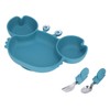 3pcs Toddler Divided Plate Set Silicone Baby Suction Plate Anti